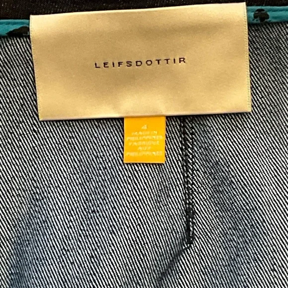 Anthropologie Leifsdottir Lana Dark Denim Ruffle Trumpet Skirt 4 - Picture 13 of 13